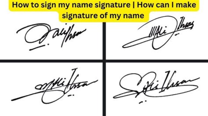 Can I just write my name as a signature?