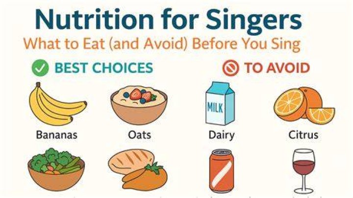 What singers should not eat or drink?